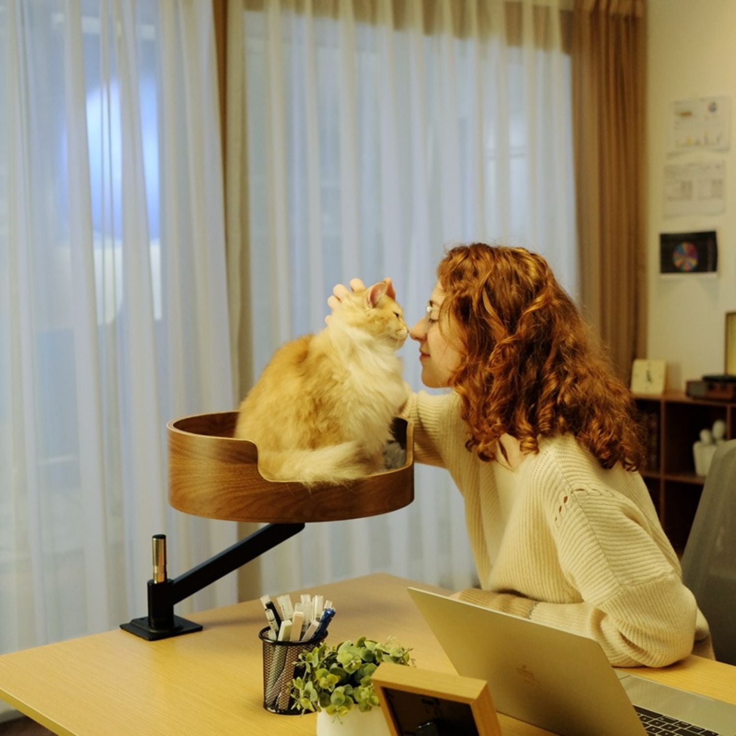 Kattenbed Bureau Verstelbaar gedetailleerde tekening van onderdelen en maatvoering